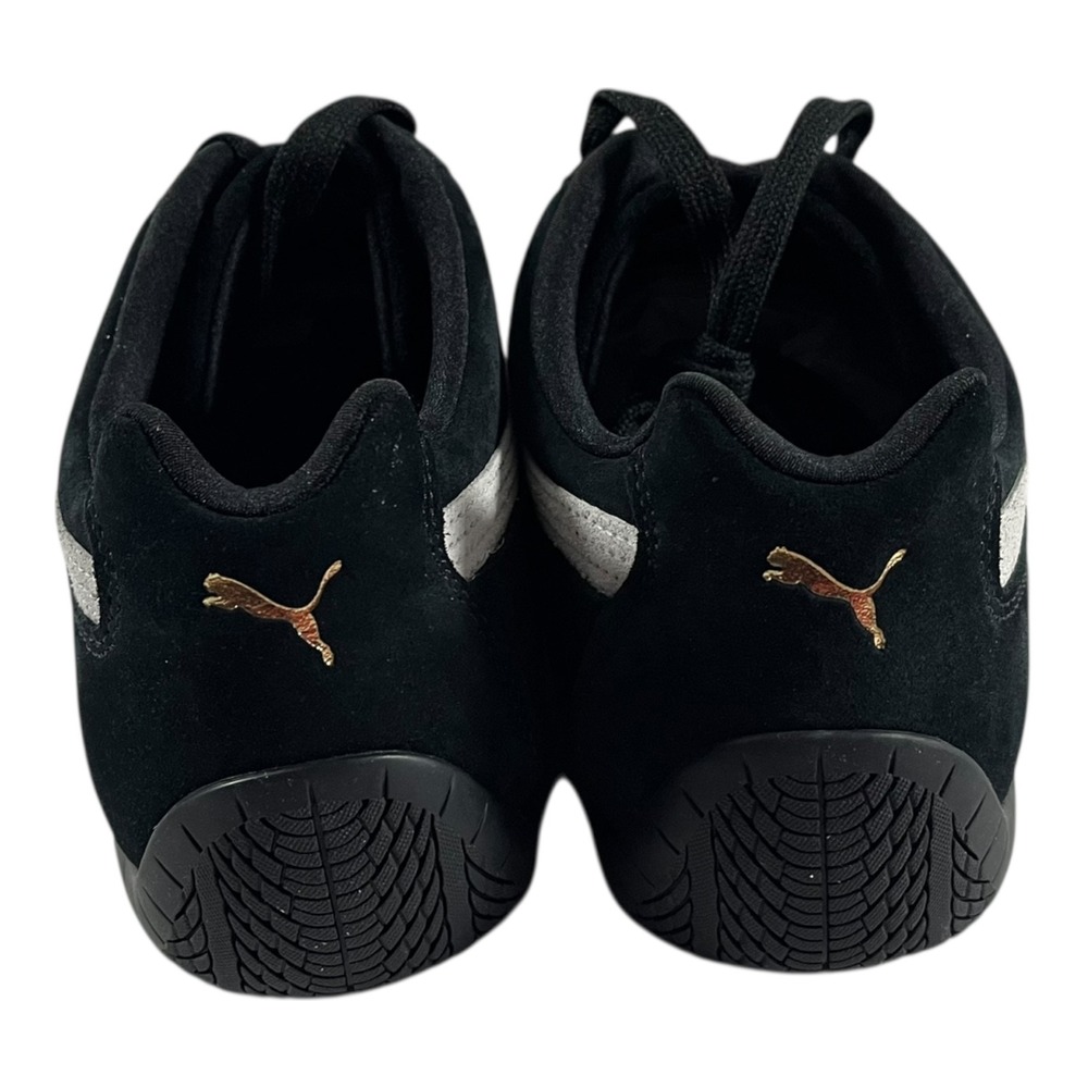 Puma Speedcat Black Suede Men's Athletic Shoes Gold Lettering Size 10 New - Picture 11 of 15